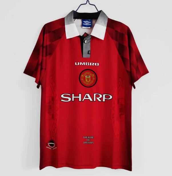 1996-97 Manchester United Retro Home Red Soccer Jersey Shirt